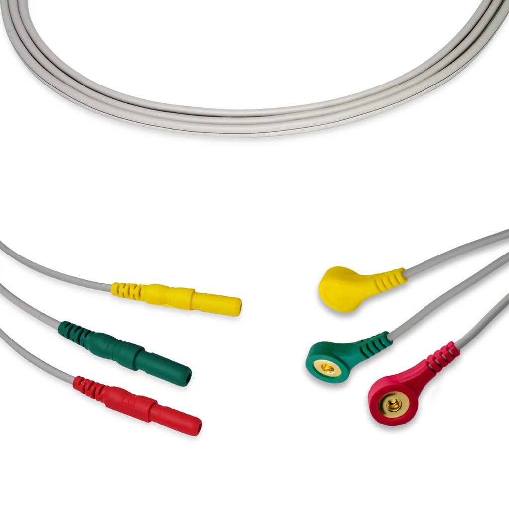 LATIGUILLOS (3) TIPO BOTON, CONECTOR DIN, IEC, 40"