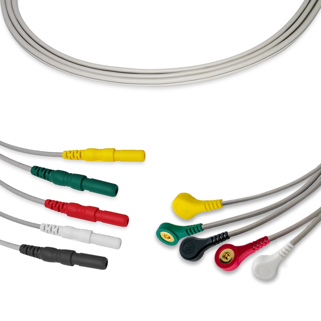 LATIGUILLOS (5) TIPO BOTON, CONECTOR DIN, IEC, 40"