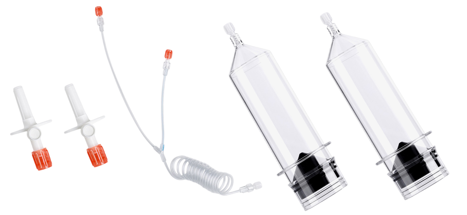 JERINGAS DESECHABLES PARA INYECCION DE MATERIAL DE CONTRASTE COMPATIBLE CON MEDRAD STELLANT DUAL