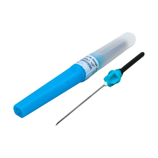 [BN0023GA] AGUJA PARA LA TOMA Y RECOLECCION DE SANGRE 23G X 1 1/2" AZUL