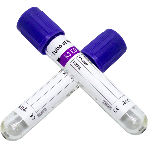 [BV13750L] TUBO DE PET PARA LA TOMA Y RECOLECCION DE SANGRE AL VACIO TAPON LILA DE 13X75MM