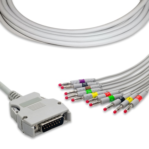 [CA87001I] CABLE PARA EKG 10 LATIGUILLOS MORTARA BURDICK