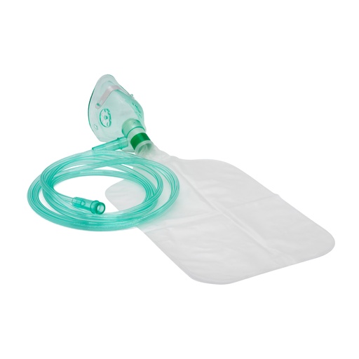 [RDX400MA] MASCARILLA CON RESERVORIO PARA OXIGENO CON TUBO, ADULTO, DESECHABLE