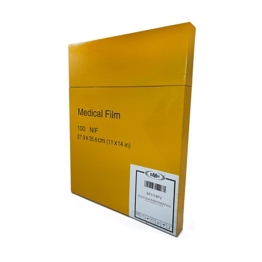 [XP1114PV] PELICULA RADIOGRAFICA 11X 14" SENSIBLE AL VERDE CAJA C/100